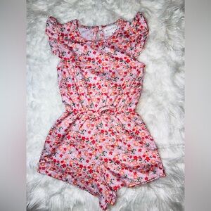 btween Pink Floral Kids Romper